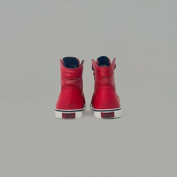 Radii Men’s Simple Leather Red High-Top Sneakers - Size 10.5 - Picture 3 of 6